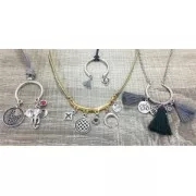 Pendentif/intercalaire 2 trous 30x27 mm Placage Argent fin vieilli x1