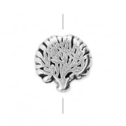 Perle arbre de vie 8 mm Placage Argent fin vieilli x1|raw }}
