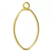 Pendentif ajouré ovale 30x17 mm Doré à l'or fin x1