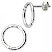 Clous d'oreilles rond 15.5 mm Argent 925 x2