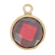 Pendentif 8.5x6.5 mm Oxyde de Zirconium Siam - Gold filled (Or laminé)  x1|raw }}