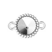 Intercalaire sertis pour cabochon PureCrystal 1122 8 mm en Argent 925 x1