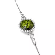 Intercalaire sertis pour cabochon PureCrystal 1122 8 mm en Argent 925 x1