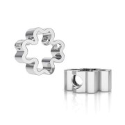 Poussoir / Perle pour cordon 2.5 mm en Argent 925 - Trèfle x1|raw }}