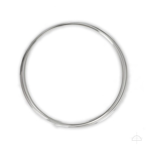 Fil demi-jonc semi-dur - recuit - 2x1 mm en Argent 925 x 1m