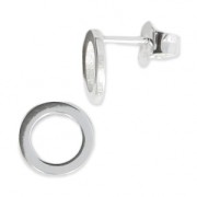 Clous d'oreilles rond 8 mm en Argent 925 x2|raw }}