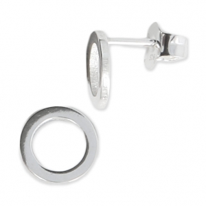 Clous d'oreilles rond 8 mm en Argent 925 x2