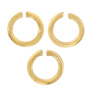 Anneaux ouverts 3x0.5 mm - Fabrication Européenne - doré à l'or fin x50