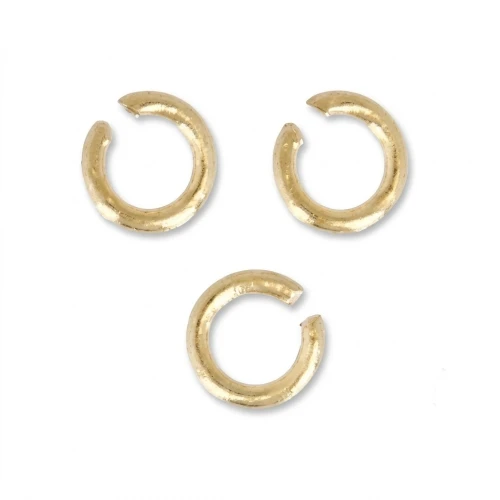 Anneaux ouverts 2.5x0.5 mm - Fabrication Européenne - doré à l'or fin x50