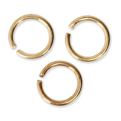 Anneaux ouverts 4X0.5 mm - Fabrication Européenne - doré à l'or fin x50