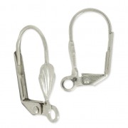 Dormeuses coquillage 18 mm argenté x2|raw }}