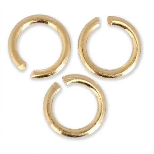 Anneaux ouverts 4X0.7 mm - Fabrication Européenne - doré à l'or fin x50