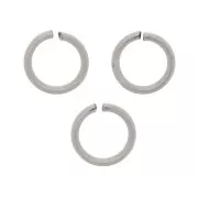 Anneaux ouverts 6X0.8 mm - Fabrication Européenne - argenté vieilli x50