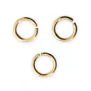Anneaux ouverts 5X0.7 mm - Fabrication Européenne - doré à l'or fin x50