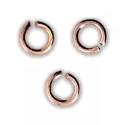Anneaux ouverts 5x1 mm - Fabrication Européenne - Doré rose x50