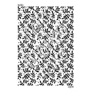 Silk Screen Moiko pour pâte polymère 74x105 mm - Fougère 9.17