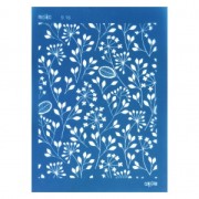 Silk Screen Moiko pour pâte polymère 74x105 mm - Fleur 9.16