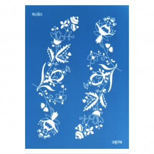 Silk Screen Moiko pour pâte polymère 74x105 mm - Frise Slave