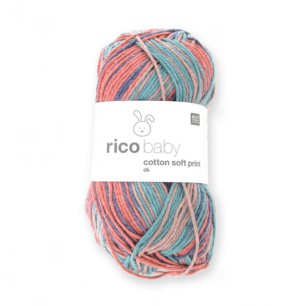 Laine Rico Baby Cotton Soft Print dk Rico Design Rouge/Bleu 023 x