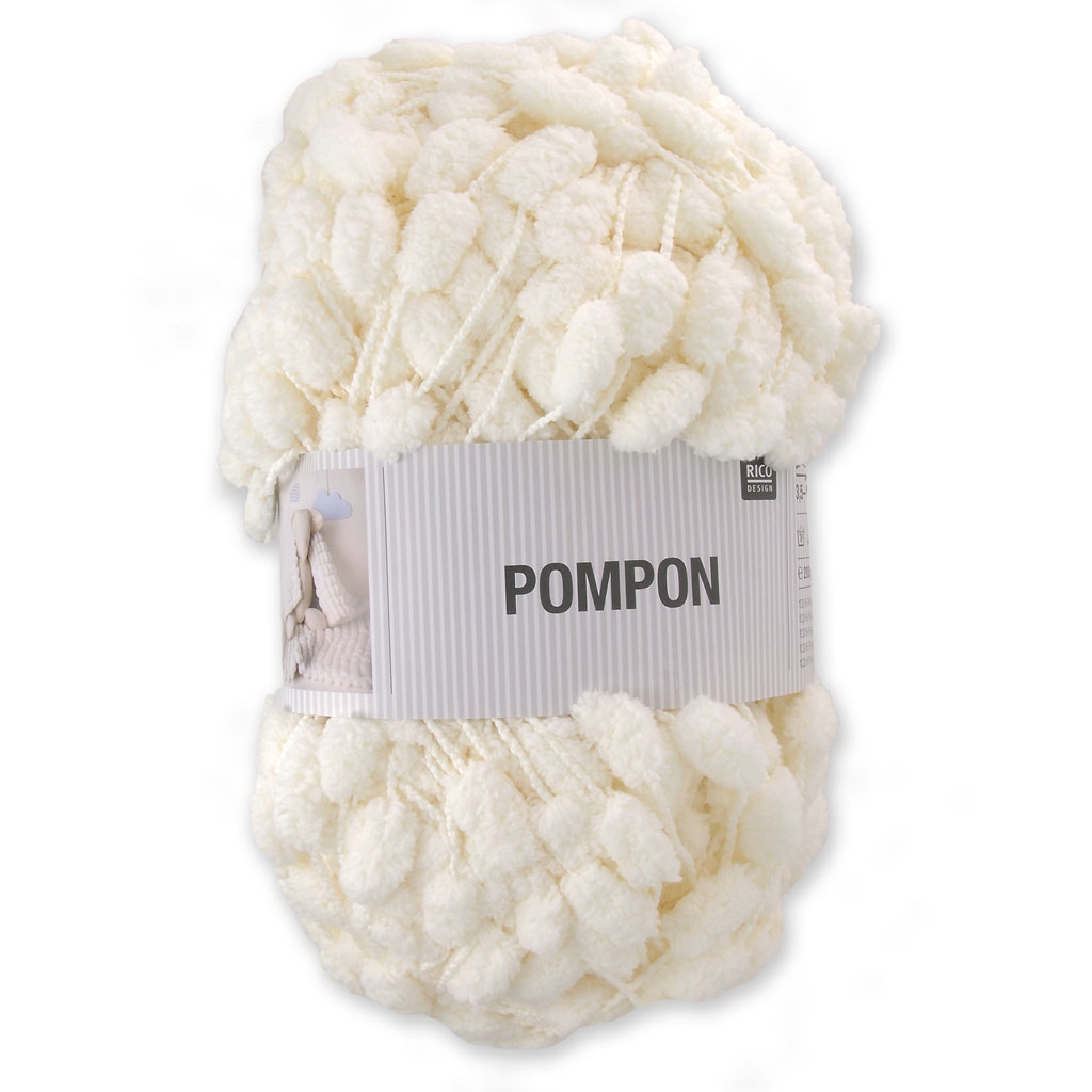 Laine Creative Pompon Rico Design Creme 001 X0g Perles Co