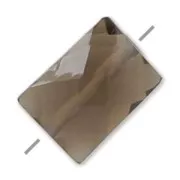 Perle facettée rectangle en pierre gemme Quartz fumé 5x7 mm x1