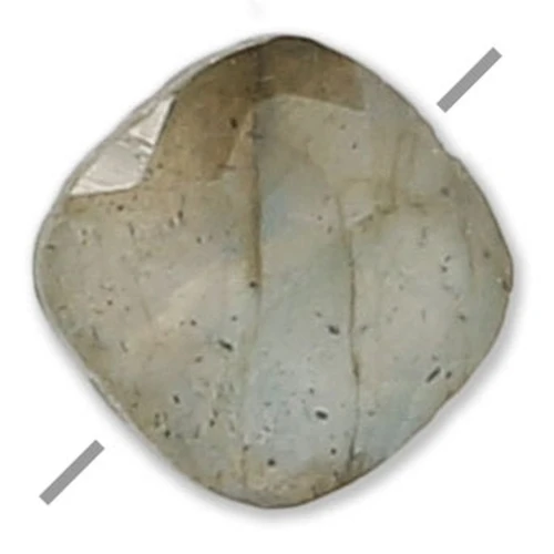 Perle en pierre gemme Labradorite facettée carré 6 mm x1