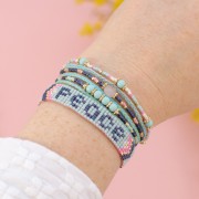 Perle facettée palet en pierre gemme Quartz Rose 6 mm x1