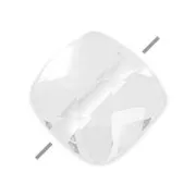 Perle facettée carrée 6 mm pierre gemme Cristal de Roche x1