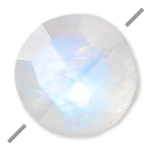 Perle facettée palet en pierre gemme Pierre de Lune 6 mm x1