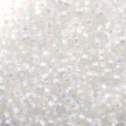 Preciosa Perles rocailles 11/0 2 mm - Crystal AB Silver Lined x20g