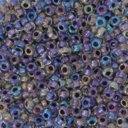 Perles rocailles Preciosa  11/0 2 mm - Crystal AB Black Lined x20g