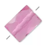 Perle rectangle facettée 5x7 mm imitation gemme - Hydro Tourmaline Rose x1