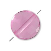 Perle ronde facettée - palet 6 mm imitation gemme - Hydro Tourmaline Rose x1|raw }}