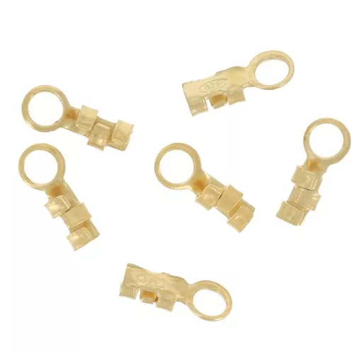 Mini- pinces lacet 0.5 à 0.9 mm - Argent 925 Plaqué Or 3 microns x6