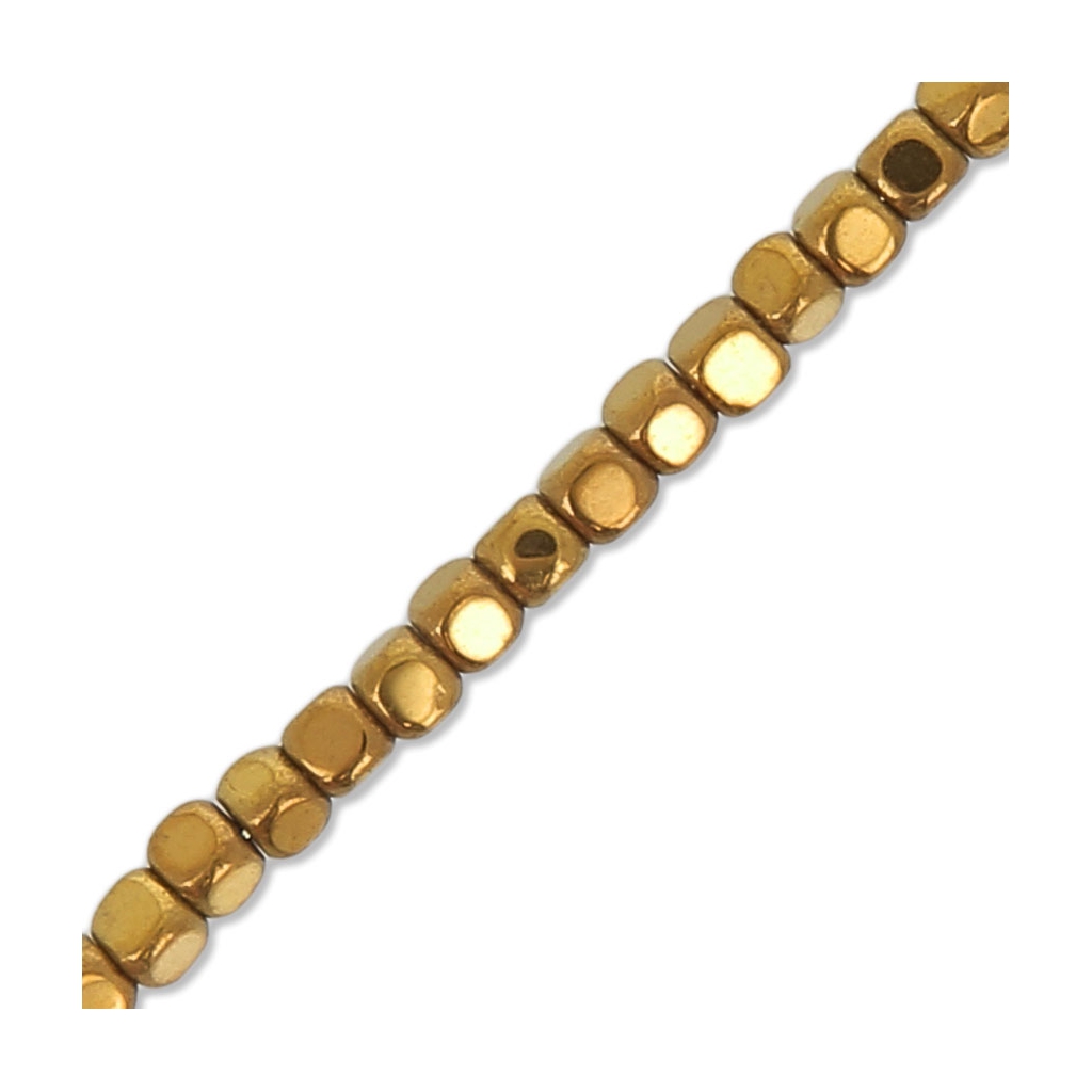 Lot De Perles En Hématite - 46 Pièces Env., Boules Et Cubes Facettés 8mm, Fil 39cm | Pour Création De Bijoux