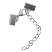 Fermoir mousqueton avec embouts à serrer 10 mm en Acier inoxydable x1