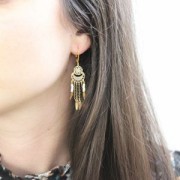 Mini intercalaire multi-trous forme demi-lune 12x8.5 mm argenté x1