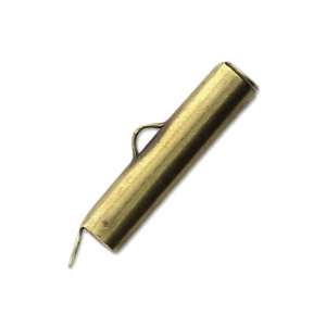 Embout fermoir pour tissage de perles rocailles ou Delica  20 mm bronze x1