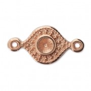 Intercalaire 2 anneaux pour cabochon PureCrystal 1028/1088 3 mm doré rose x1