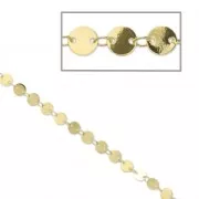 Chaîne maille fantaisie ronde 6 mm doré x1m