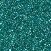 Miyuki Delica 11/0 DB0918 - Sparkling Dark Aqua Green Lined Crystal x8g