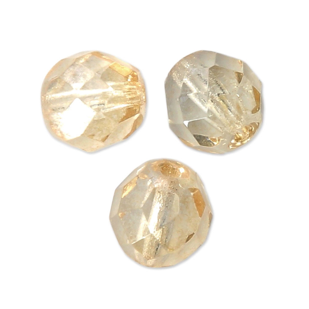 Facettes de Bohème 4mm SABLE / 50 perles