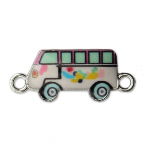 Intercalaire autobus résine époxy 2 anneaux 25 mm argenté x1