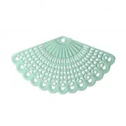 Pendentif teinté laser cut éventail 39x22 mm Mint x1