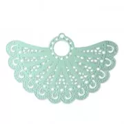 Pendentif teinté laser cut aile de papillon 42x27 mm Mint x1