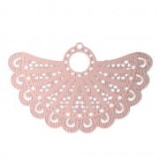 Pendentif teinté laser cut aile de papillon 42x27 mm Light Rose x1|raw }}