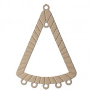 Intercalaire/Chandelier teinté laser cut triangle 36x25 mm Powder Almond x1|raw }}