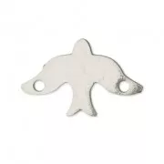 Intercalaire 2 trous teinté laser cut hirondelle 15x10 mm rhodié x1