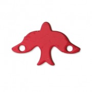 Intercalaire 2 trous teinté laser cut hirondelle 15x10 mm Rouge x1|raw }}