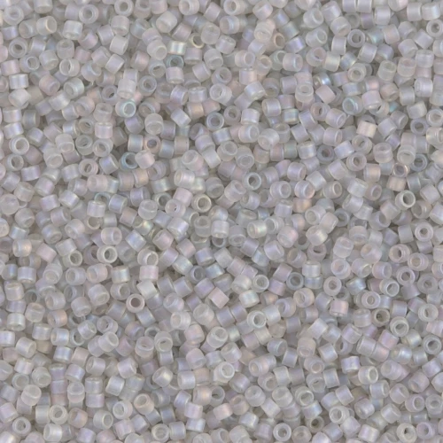 Miyuki Delica 11/0 DB1286 - Mat Transparent Gray Mist AB x8g